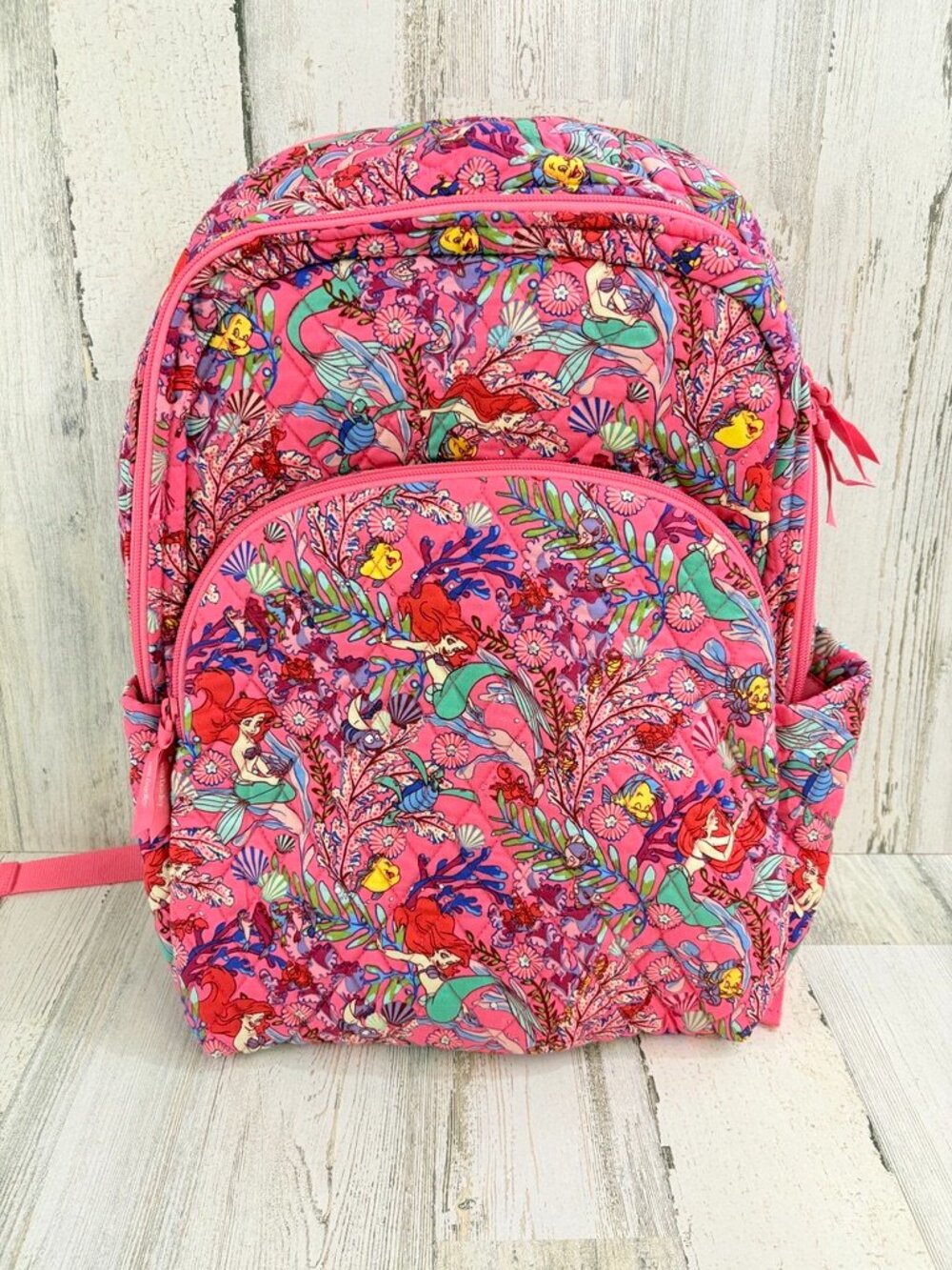 Vera Bradley Disney Ariel's Pink Lagoon Large Backpack NWT